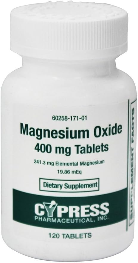 Cypress Pharmaceutical, Inc.- Magnesium Oxide 400 mg. - 120 Tablets