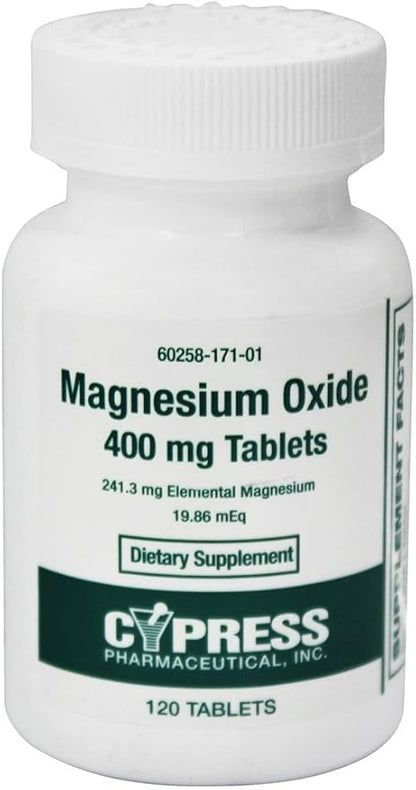 Cypress Pharmaceutical, Inc.- Magnesium Oxide 400 mg. - 120 Tablets