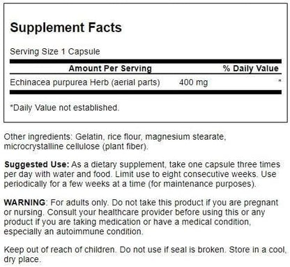 Swanson Echinacea 400 Milligrams 180 Capsules