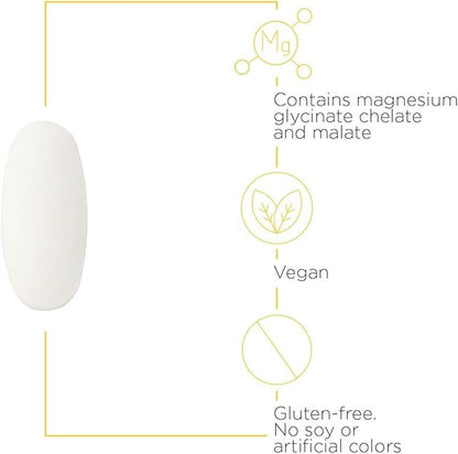 Integrative Therapeutics Magnesium Glycinate Plus - Brain Function Supplement for Women & Men* - Supports Cardiovascular & Nerve Function* - Vegan - 120 Tablets