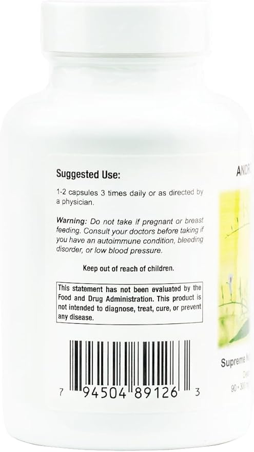 Supreme Nutrition Andrographis, 90 Pure Green Chiretta Vegetarian Capsules (Pack of 2)