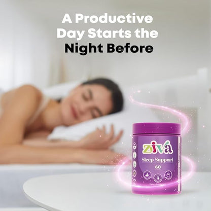 ZIVA Sleep Support Gummies – Melatonin & Magnesium Sleep Aid for Adults – Restful Sleep Formula with Natural Berry Flavor