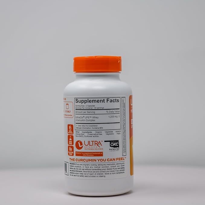 Curcumin Complex Supplement - Ultra Bioavailable High Absorption Turmeric Curcumin Supplement for Joint, Muscle & Brain Support - Patented Protisorb for Premium Absorption – 120 Capsules