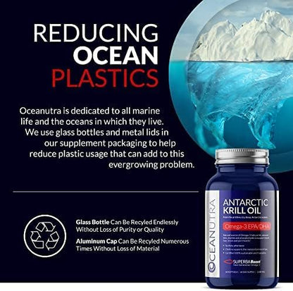 100% Pure Krill Oil 1000mg, Omega 3, Highest Concentration 56% Phospholipids, Choline & Astaxanthin, Sustainable Antarctic SuperbaBoost, DHA, EPA, Heart, Brain, Eye & Skin Care, No Fish Oil