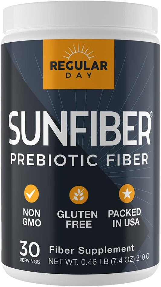 Sunfiber, Prebiotic Fiber Supplement for Digestive Health - Promotes Gentle Regularity | Gluten Free, Vegan, Dairy Free, Non-GMO, Keto, Tasteless | One Simple Ingredient | 30 Servings