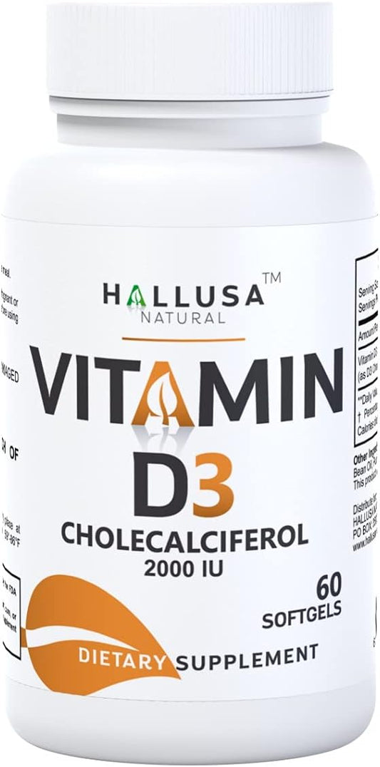 Vitamin D3 2000 IU, Immune Support Supplement, 60 SOFTGELS