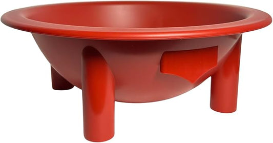 Kavafied Tanoa - Traditional Kava Bowl, 1.5 Gallons, Food Safe PP, 15"x15"x5.5" (Tu'i Tonga Red)