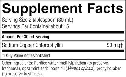 Nature's Sunshine Liquid Chlorophyll - Immunity Support, Detox & Cleanse, Chlorophyll Liquid Drops with Spearmint Oil, Natural Energy Boost, Internal Deodorant - 16 Fl Oz