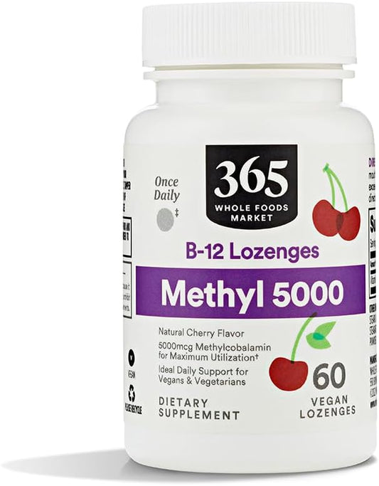 365 by Whole Foods Market, Methyl B-12 5000Mcg Cherry, 60 Lozenges