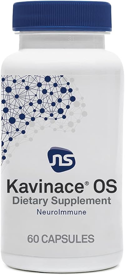 NeuroScience Calm Sleep Aids for Adults - Kavinace OS - Soothing Neuro Immune Support Supplement with L Theanine & 5mg Melatonin - Quick Relief from Sleeplessness After Just One Dose (60 Capsules)