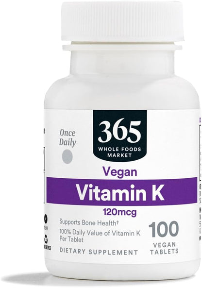 365 by Whole Foods Market, Vitamin K 120MCG, 100 CT