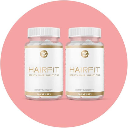 HAIRFIT Vitamins. Best Hair Growth Vitamins with Biotin for Stronger Hair. Potent Blend of Vitamins, Herbs & Amino Acids to Encourage Stronger, Thicker & Longer Hair for Men and Women