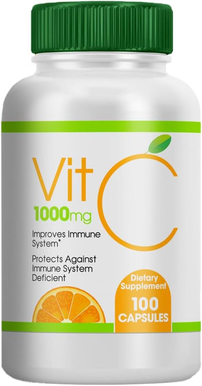 Vitamin C 1000mg, 100 Capsules, Dietary Supplement Capsules