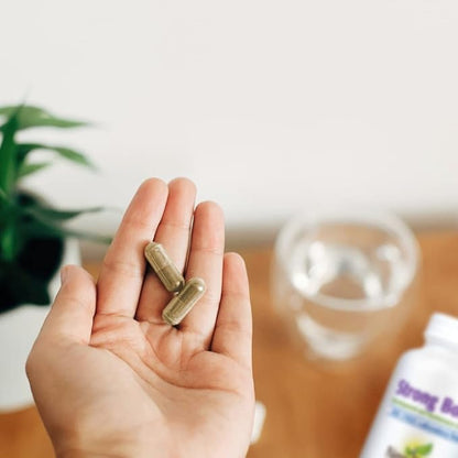 New Roots | Strong Bone Supplement with Super Blend 22-Ingredients: Glucosamine Sulfate, Calcium, Magnesium, Turmeric, Vitamin D3, B1, K2, B12, Zinc (360 Veg Caps)