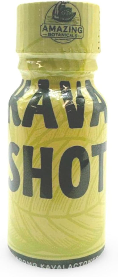 KAVA Shot - 500mg Kavalactones - Original Flavor - Dietary Supplement - 10ml