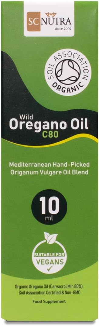 Organic Oregano Oil - Immune & Inflammatory Support - Wild Oregano Oil C80 10ml (70 Servings) 0.34 fl. oz. / 10ml