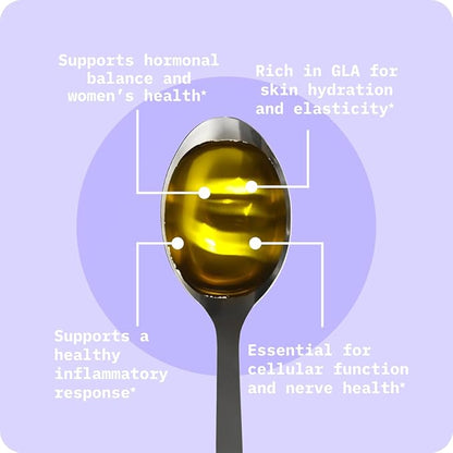 BodyBio Evening Primrose Oil - Natural Gamma Linolenic Acid for Healthy Skin & Hormone Balance - Non-GMO, Cold Pressed - 8oz