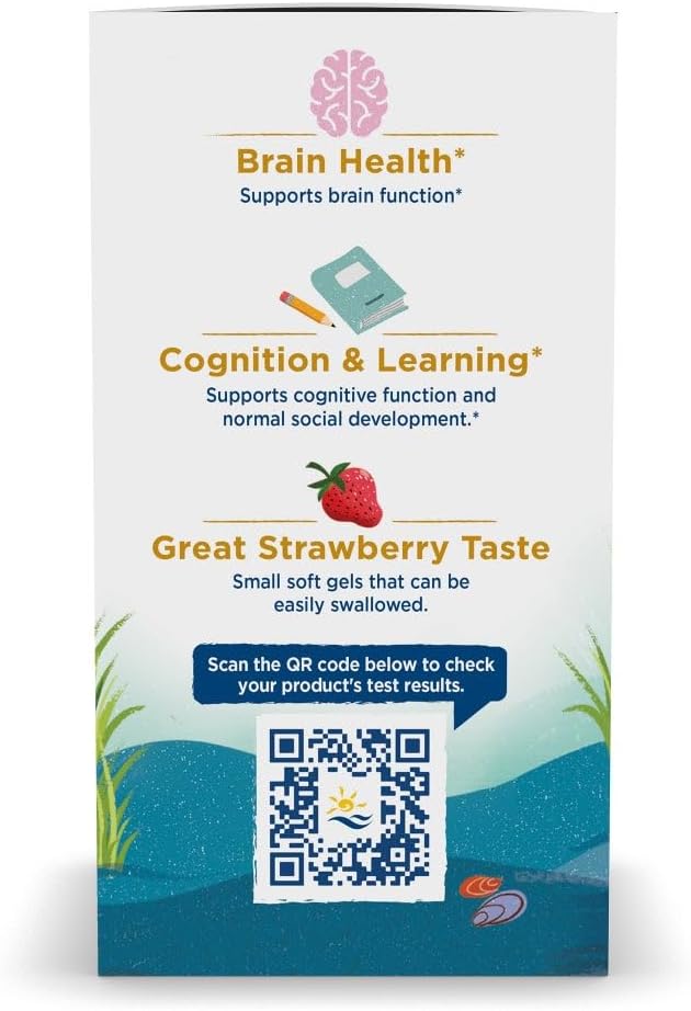 Nordic Naturals Ultimate Omega 2X Teen, Strawberry - 60 Mini Soft Gels - 1120 mg Total Omega-3s with EPA & DHA - Brain Health, Positive Mood, Social Development, Learning - Non-GMO - 30 Servings