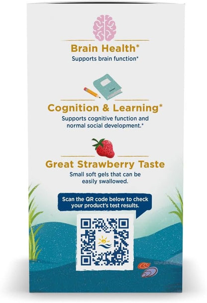 Nordic Naturals Ultimate Omega 2X Teen, Strawberry - 60 Mini Soft Gels - 1120 mg Total Omega-3s with EPA & DHA - Brain Health, Positive Mood, Social Development, Learning - Non-GMO - 30 Servings
