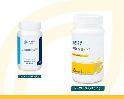 Klaire Labs GlucoThera - Hypoallergenic Chromium Complex with Alpha-Lipoic Acid, Banaba Extract & Vanadium (60 Capsules)