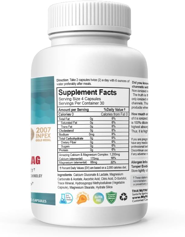 Sean Lee's iBone Cal Mag - Bone Health, Calcium & Magnesium Supplement - 120 Vegetable Capsules, 30 Day Supply