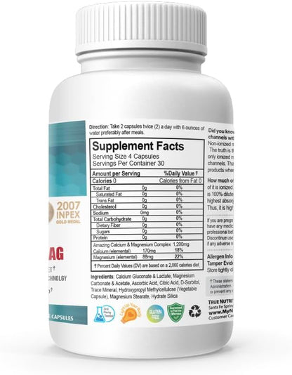 Sean Lee's iBone Cal Mag - Bone Health, Calcium & Magnesium Supplement - 120 Vegetable Capsules, 30 Day Supply