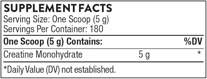 THORNE - Creatine - Creatine Monohydrate, Amino Acid Powder - Support Muscles, Cellular Energy and Cognitive Function* - Gluten-Free, Keto - NSF Certified for Sport - 32 Oz - 180 Servings