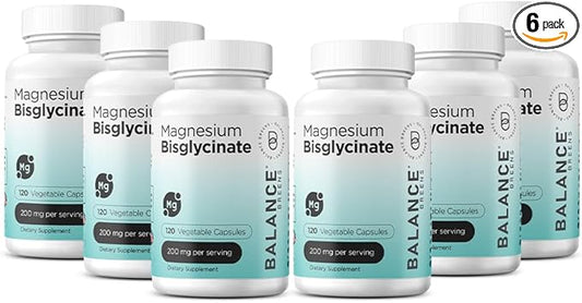 Magnesium Bisglycinate 200mg, High Absorption Chelated, 120 Vegan Capsules - Supports Heart Health, Muscle Cramps, Bone Health & Positive Mood