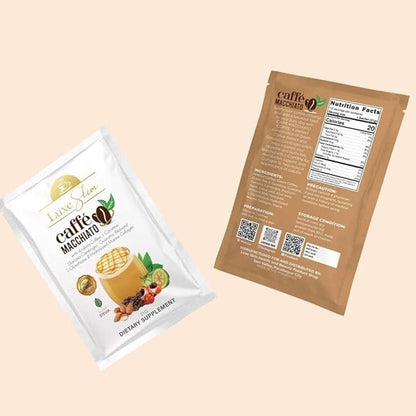 Luxe Slim Cafe Macchiato with Hydrolyzed Collagen & Glutathione, 21g x 10 Sachets, 0.74 Ounce (Pack of 10)