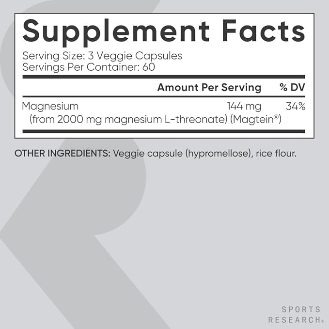 Sports Research Triple Strength Omega 3 Fish Oil EPA & DHA Fatty Acids from Wild Alaskan Pollock & Magtein Magnesium L-Threonate Supports Memory, Focus, Sleep & Mood Brain Health Pack