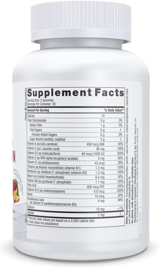 Nordic Naturals Zero Sugar Multi Gummies - Vegetarian Multivitamin Supplement - Passionfruit Mango - 60 Pectin-Based Gummies - 12 Essential Vitamins for Adults - Non-GMO - 30 Servings