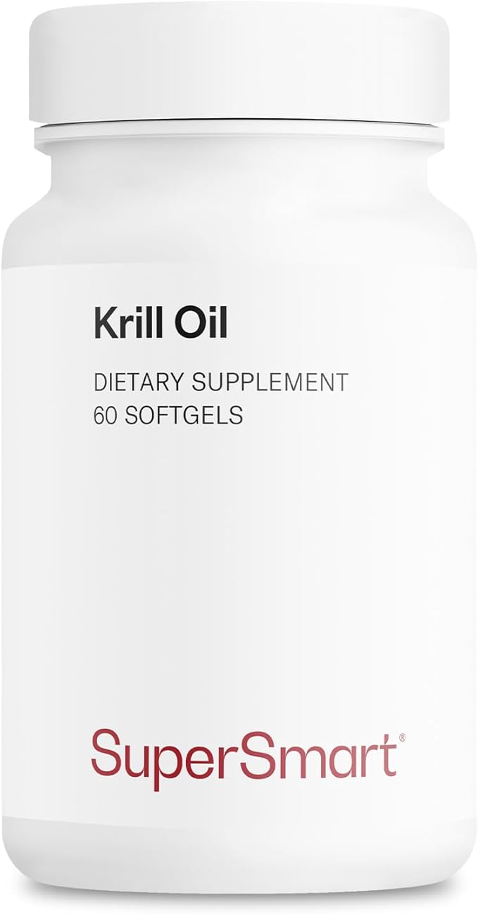 Supersmart - Krill Oil Supplement 1180mg per Day - Omega-3 (EPA & DHA) - Fatty Acids | Non-GMO & Gluten Free - 60 Softgels