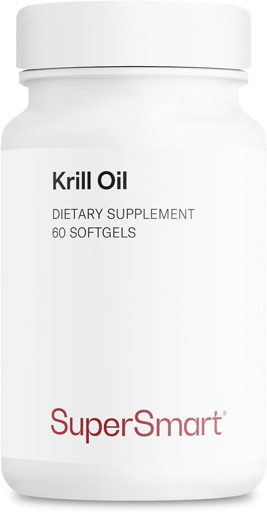 Supersmart - Krill Oil Supplement 1180mg per Day - Omega-3 (EPA & DHA) - Fatty Acids | Non-GMO & Gluten Free - 60 Softgels