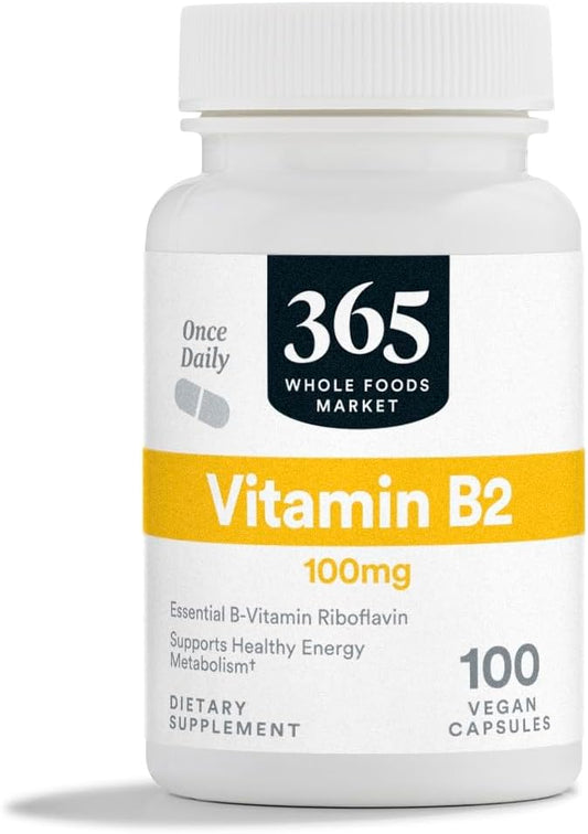 365 by Whole Foods Market, Vitamin B2, 100mg, 100 Vegetable Capsules
