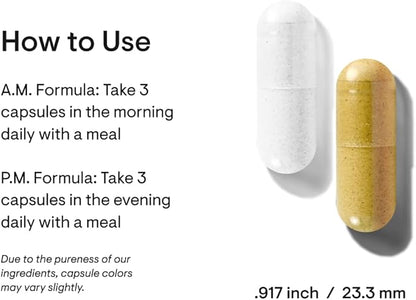 THORNE Multi-Vitamin Elite - Daily Nutritional Supplement - AM Formula Supports Cellular Energy Production and PM Formula Supports Restful Sleep* - Gluten-Free, Dairy-Free - 180 Capsules - 30 Servings
