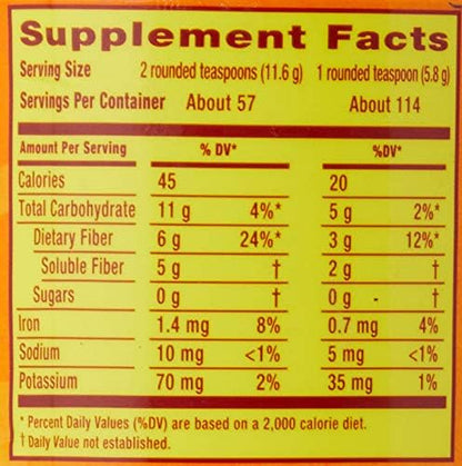 Metamucil, Daily Psyllium Husk Powder Supplement, Sugar-Free Powder, 4-in-1 Fiber for Digestive Health, Orange Flavored Drink, 114 teaspoons, 1.4 Pound (Pack of 2)