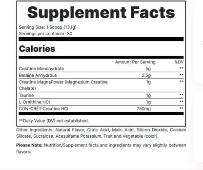 REDCON1 Tango Creatine Powder, Grape - Sugar Free + Keto Friendly Creatine Supplement - Betaine Anhydrous for Muscle Endurance & Strength (30 Servings)