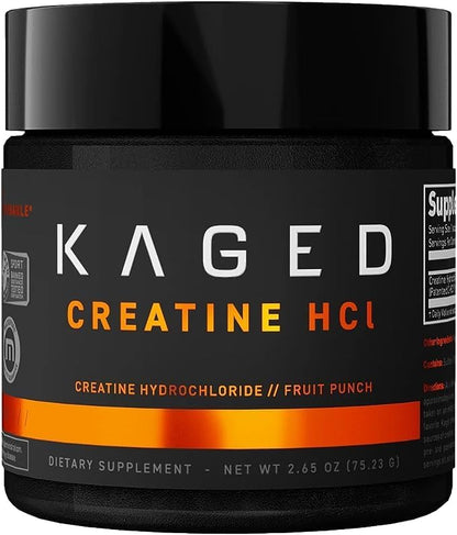 Kaged Creatine HCl Powder, Fruit Punch, Supports Muscle Growth and Recovery, Patented Creatine Hydrochloride Formula, Easy Digestion and Enhanced Muscle Absorption, 75 Servings