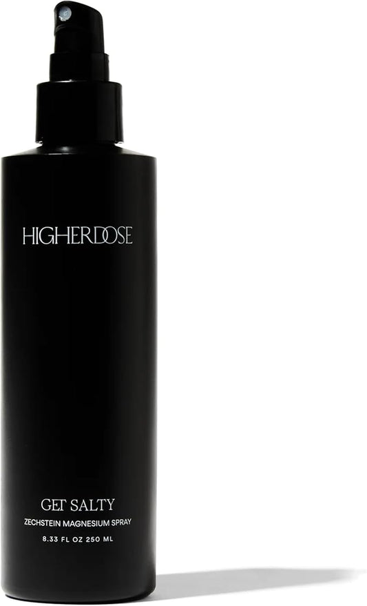 HigherDOSE GET Salty Body Spray - Purified Water & Magnesium Salt Spray - Topical Sea Salt Spray for Muscle Recovery, Mood Support & Hormone Balance - Relax and Absorb Electrolytes (8.33 Fl Oz)