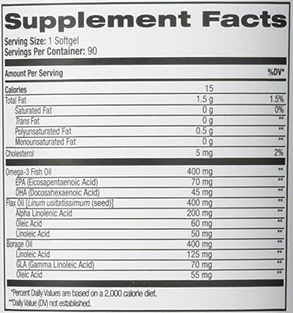 Natrol - Omega 3-6-9 Complex, 90 softgels