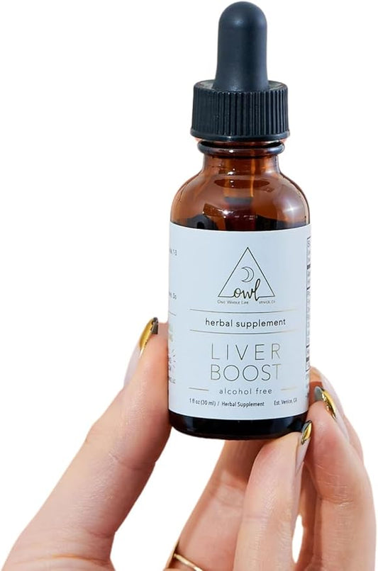 OWL Liver Boost Herbal Supplement – Natural Liver Support Tincture for Detoxification, Digestive Health, and Inflammation Reduction – 1 fl oz