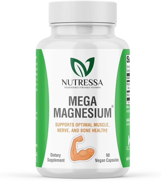 Nutressa® - Mega Magnesium Veg Caps (Glycinate, chelate, Orate)