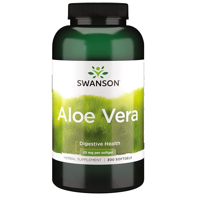 Swanson Aloe Vera 25 Milligrams 300 Sgels