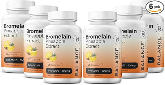 Balancebreens Bromelain 500mg, 120 Capsules - Pineapple Extract Digestive Enzyme, Supports Digestion and Joint Health Supplement