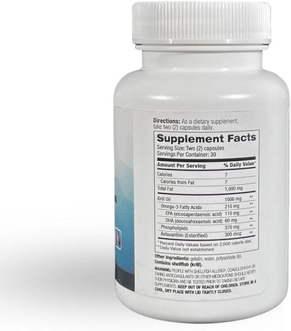 Dr. Newton’s Naturals OmegaKrill Pro EPA & DHA, Omega 3, Pristine Krill Oil – Brain, Joints, Eyes - 60 Softgels