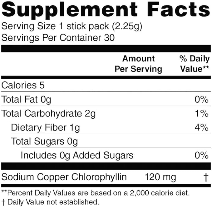 Nature's Sunshine Chlorophyll Stick Packs: Supercharge Your Detox and Boost Gut Health in Convenient, Delicious Stick Packs (Crisp Apple)