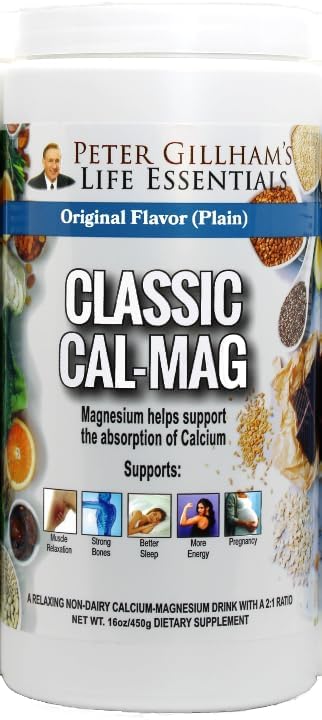 Peter Gillham's Cal-Mag, High Absorption 2:1 Calcium & Magnesium Citrate Powder; Supports a Healthy Response to Stress, Muscular & Bone Health, Reduce Cramps, Unflavored 16 oz