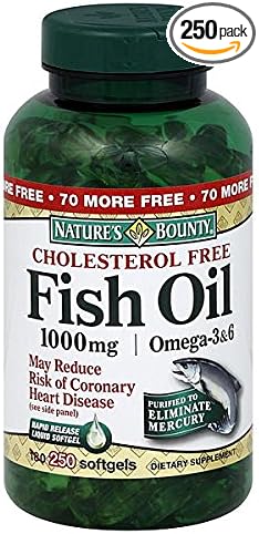 Nature's Bounty Fish Oil, 1000 Mg 250 Softgels
