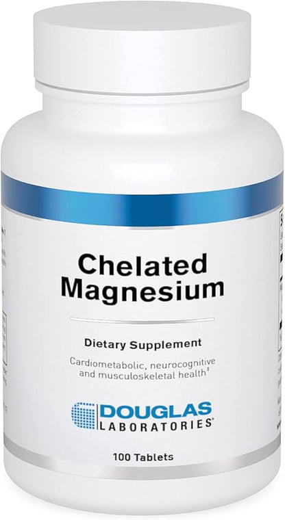 Douglas Laboratories Chelated Magnesium | Supports Energy Metabolism, Heart, Skeletal Muscles and Nervous System | 100 Tablets