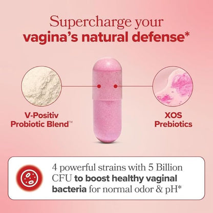 Probióticos vaginales para Mujeres, equilibrio de pH con prebióticos y mezcla de probióticos Lactobacillus, suplemento de salud Vaginal para Mujer, promueve el olor Vaginal saludable y la Flora (1)